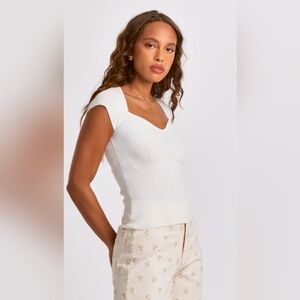 Y2K White Women's Blouse